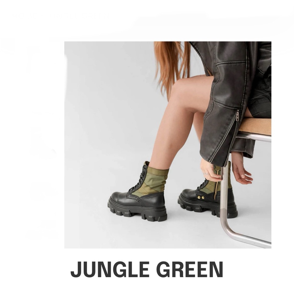 URBNKICKS JUNGLE GREEN BOOTS - Picture 6 of 6